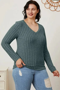 Basic Bae Full Size Ribbed V - Neck Long Sleeve T-Shirt - Update AvenueT-ShirtsTrendsi100101792185137100101792185137507661c4 - 7694 - 4768 - 85a8 - b1e9085d3994 - MaxAir Force Blue