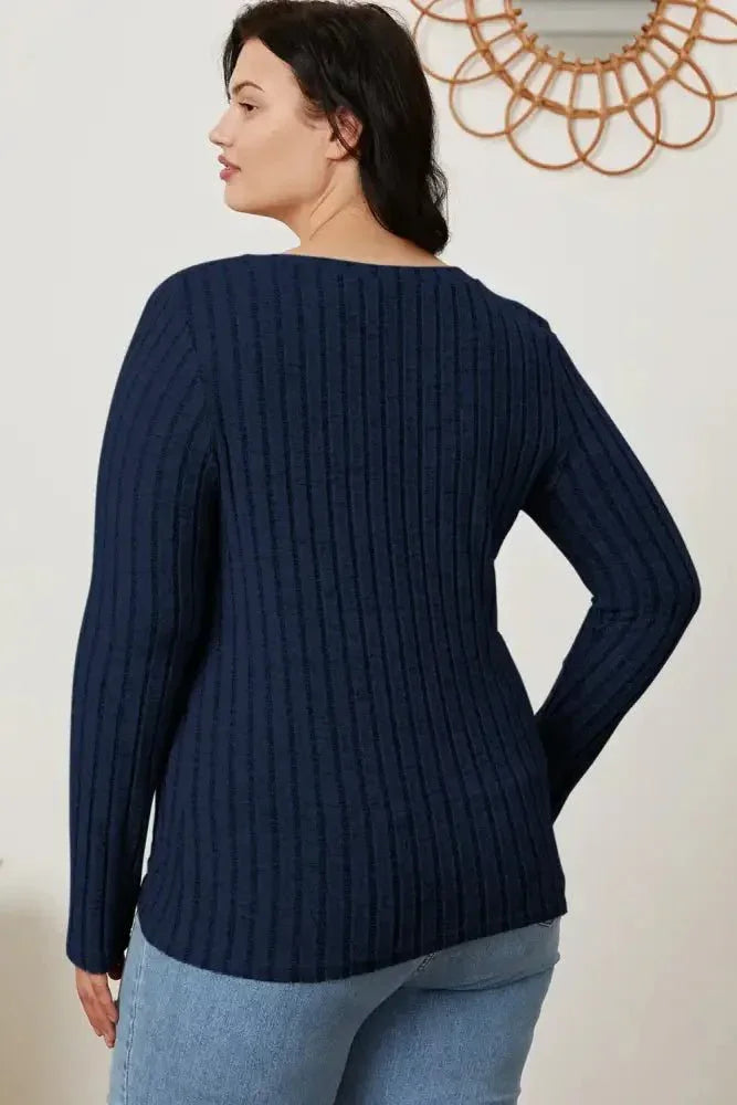 Basic Bae Full Size Ribbed V - Neck Long Sleeve T-Shirt - Update AvenueT-ShirtsTrendsi100101792187927100101792187927b2230ca5 - 3fb4 - 4e76 - 84e6 - 7c1d2e45c266 - MaxDark Blue