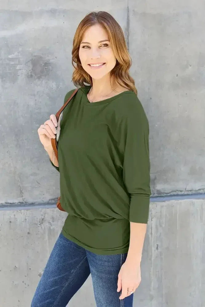 Basic Bae Full Size Round Neck Batwing Sleeve Top - Update AvenueTrendsi10010114981183610010114981183629d97b83 - 4cda - 4e3b - 868a - c746d2579ae5 - MaxBrown