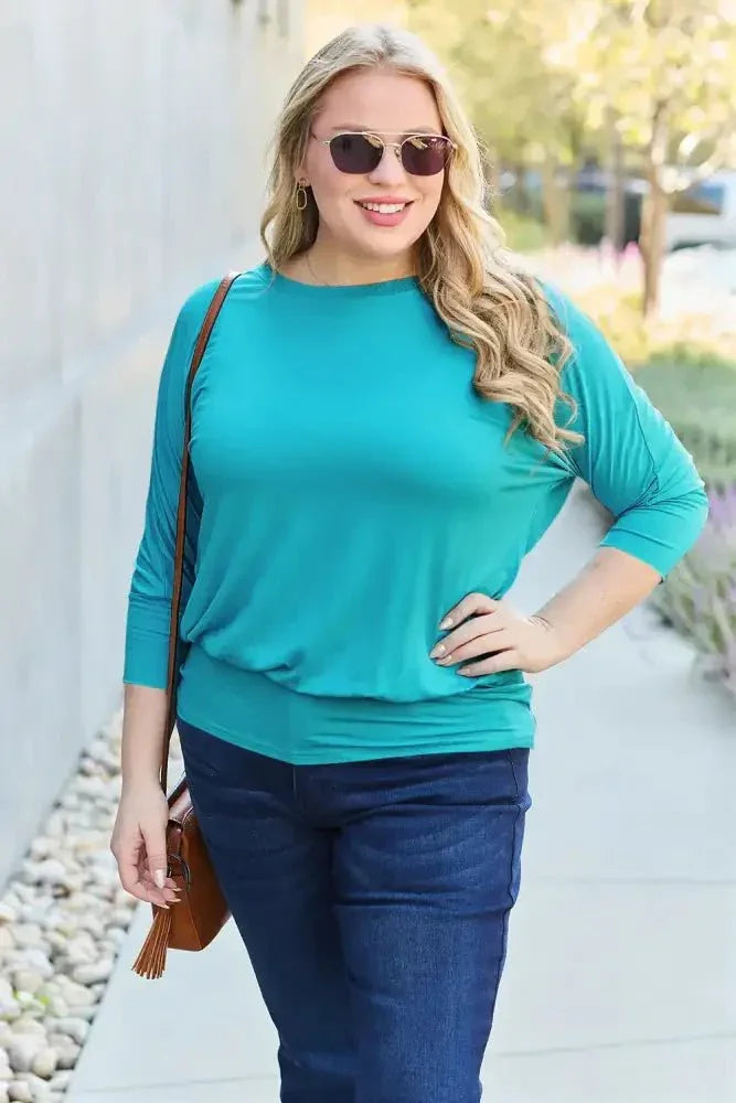 Basic Bae Full Size Round Neck Batwing Sleeve Top - Update AvenueTrendsi10010114981234210010114981234272075e1c - 5c4b - 4c78 - be92 - e03606299670 - MaxSky Blue