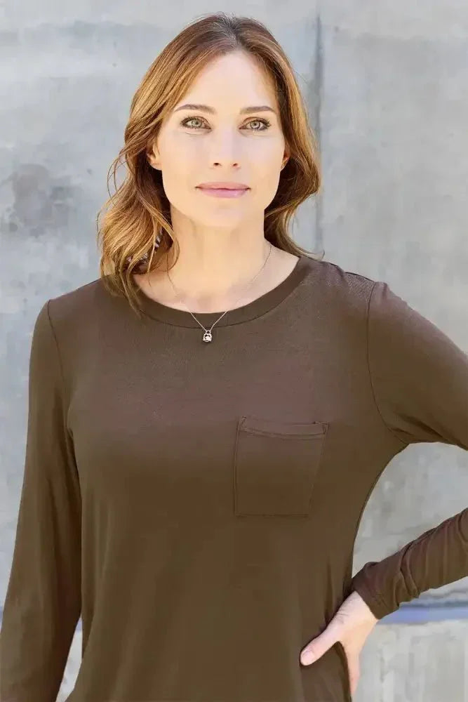 Basic Bae Full Size Round Neck Long Sleeve Top - Update AvenueT-ShirtsTrendsi100101192865597100101192865597e4a365bd - 24cc - 47f6 - b2f8 - a33318afe2bd - MaxChocolate