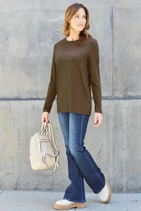 Basic Bae Full Size Round Neck Long Sleeve Top - Update AvenueT-ShirtsTrendsi100101317792368100101317792368e715b72a - 0184 - 4756 - b90d - 3a67918894b9 - MaxDark Brown