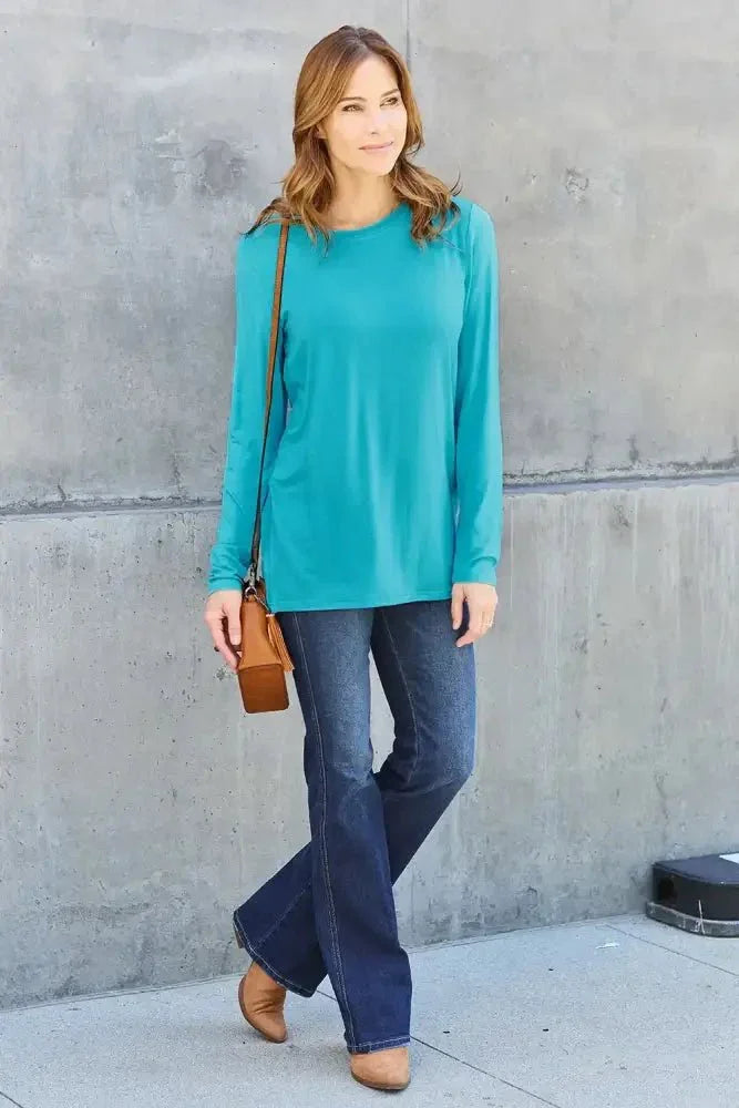 Basic Bae Full Size Round Neck Long Sleeve Top - Update AvenueT-ShirtsTrendsi10010131779875010010131779875019610a87 - 240c - 4a2e - 9387 - 9dae3521fb1a - MaxCerulean