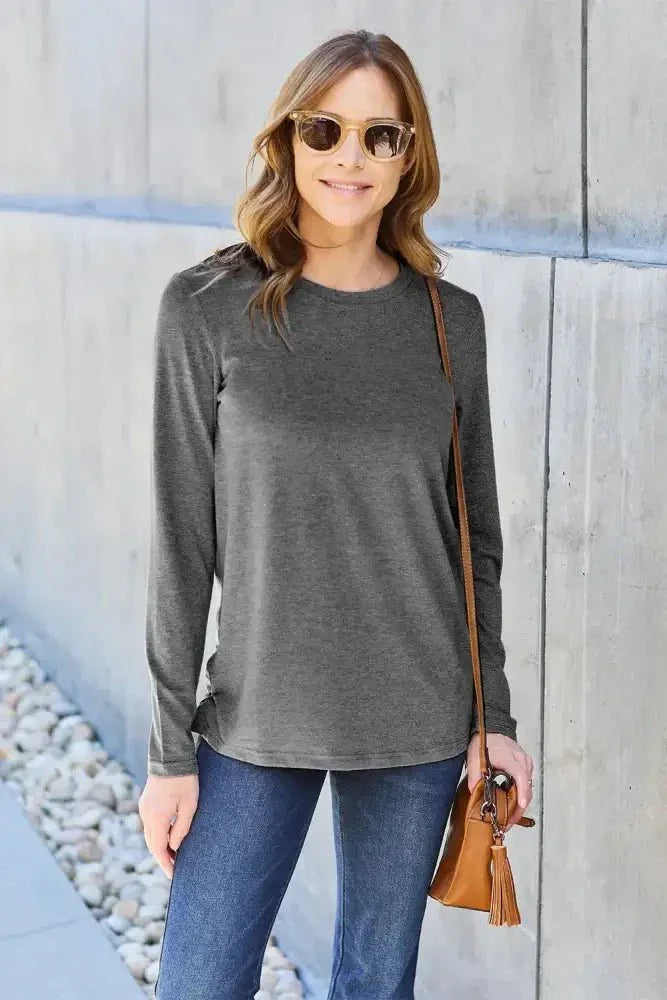 Basic Bae Full Size Round Neck Long Sleeve Top - Update AvenueT-ShirtsTrendsi100101317799787100101317799787ec40bfe6 - 1392 - 45f8 - 8e14 - 098faa204b74 - MaxDark Gray