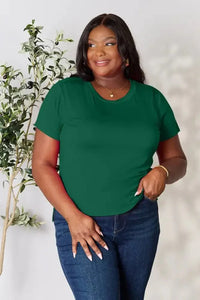 Basic Bae Full Size Round Neck Short Sleeve T-Shirt Plus Size - Update AvenueT-ShirtsTrendsi100101642971916100101642971916130f1b8e958544d6a46e21a5c46615e3 - MaxGreen