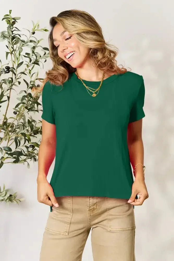 Basic Bae Full Size Round Neck Short Sleeve T-Shirt Plus Size - Update AvenueT-ShirtsTrendsi100101642971916100101642971916e198d654845842d182c2650c61644906 - MaxGreen