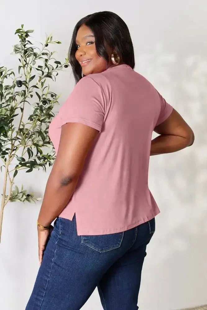Basic Bae Full Size Round Neck Short Sleeve T-Shirt - Update AvenueT-ShirtsTrendsi100101880598324100101880598324fa11d850053745e4a2e9dba0058d7641 - MaxDusty Pink