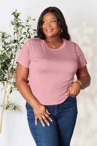 Basic Bae Full Size Round Neck Short Sleeve T-Shirt - Update AvenueT-ShirtsTrendsi100101880598324100101880598324704c9117a26b4adaa6f848d28781d758 - MaxDusty Pink