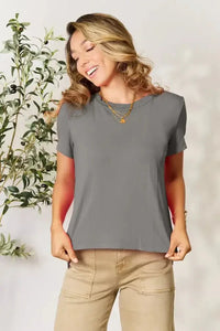 Basic Bae Full Size Round Neck Short Sleeve T-Shirt - Update AvenueT-ShirtsTrendsi10010188059971310010188059971347fe80173cf24645bf4a72b74bf9b30d - MaxDark Gray