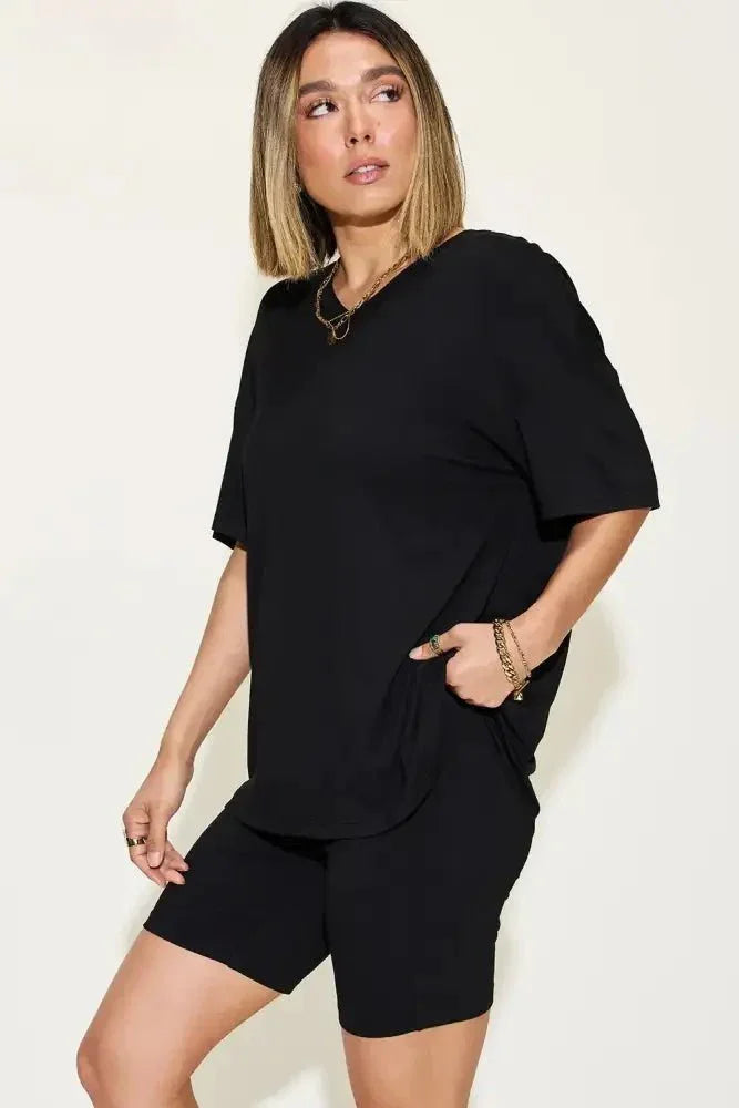 Basic Bae Full Size V - Neck Drop Shoulder T-Shirt and Shorts Set - Update AvenueDaily EssentialsTrendsi100100951111521100100951111521381f503c - 2707 - 41a3 - 87c9 - 22cc3ce51cbc - MaxBlack