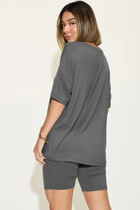 Basic Bae Full Size V - Neck Drop Shoulder T-Shirt and Shorts Set - Update AvenueDaily EssentialsTrendsi100100951112532100100951112532c9ea9600 - 4209 - 47b8 - 9a5c - 1c79a35eb784 - MaxDark Gray
