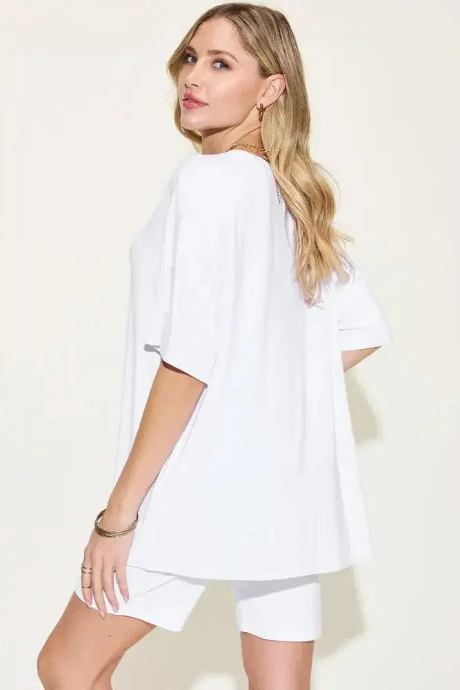 Basic Bae Full Size V - Neck Drop Shoulder T-Shirt and Shorts Set - Update AvenueDaily EssentialsTrendsi10010095111317810010095111317820d303e7 - 3c6c - 4447 - 935e - 6b2910027334 - MaxWhite