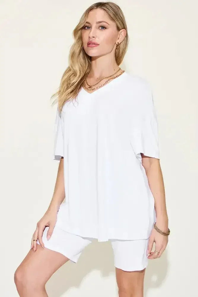 Basic Bae Full Size V - Neck Drop Shoulder T-Shirt and Shorts Set - Update AvenueDaily EssentialsTrendsi1001009511131781001009511131780ec6d20a - a733 - 4764 - 8590 - 412c52f9cf4f - MaxWhite