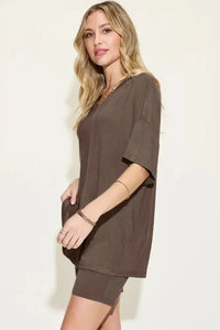 Basic Bae Full Size V - Neck Drop Shoulder T-Shirt and Shorts Set - Update AvenueDaily EssentialsTrendsi10010095111714010010095111714009c62c6f - a96c - 4ee8 - 9d26 - 06b429849ced - MaxChocolate