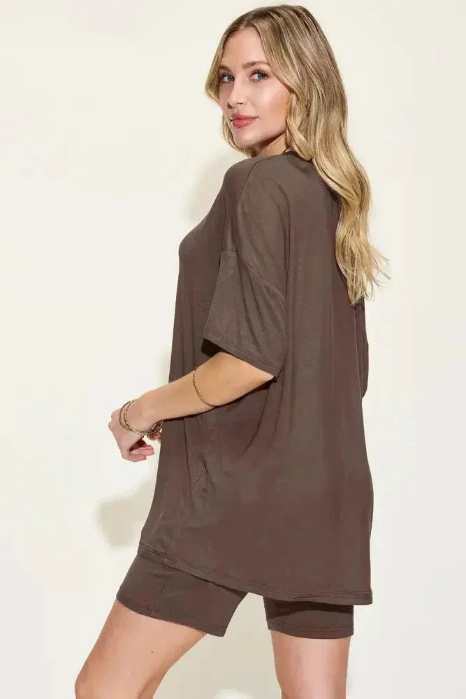 Basic Bae Full Size V - Neck Drop Shoulder T-Shirt and Shorts Set - Update AvenueDaily EssentialsTrendsi100100951117140100100951117140deaca316 - ef79 - 418b - ad11 - d09286ab0d6c - MaxChocolate