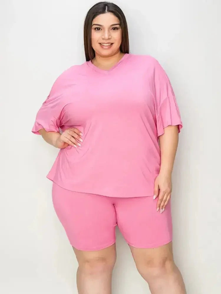 Basic Bae Full Size V - Neck Drop Shoulder T-Shirt and Shorts Set - Update AvenueDaily EssentialsTrendsi10010095111754210010095111754231854e3a - 5a52 - 4fdf - 9edf - 6f7846530f81 - MaxPink