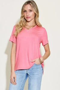 Basic Bae Full Size V - Neck High - Low T-Shirt - Update AvenueT-ShirtsTrendsi1001001570212381001001570212381cec87f9 - 0e54 - 44bd - b2b6 - 6afc7fa73e2a - MaxPink