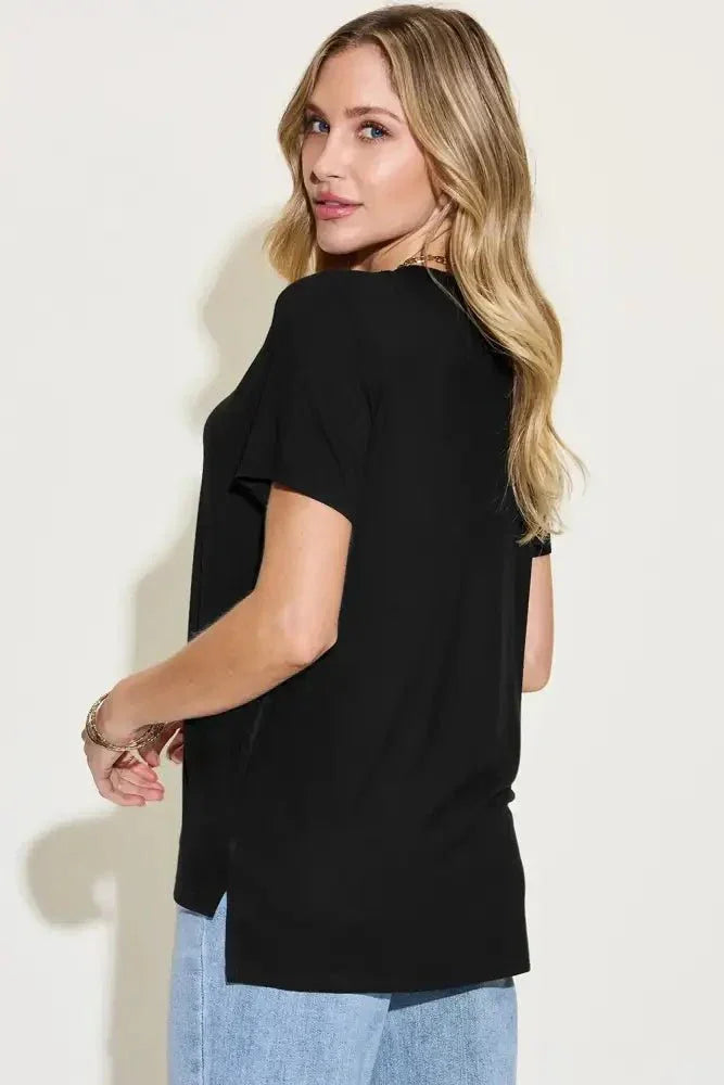 Basic Bae Full Size V - Neck High - Low T-Shirt - Update AvenueT-ShirtsTrendsi100100157021319100100157021319dcff8020 - b2a7 - 4803 - 8e64 - e7f78379b56a - MaxBlack