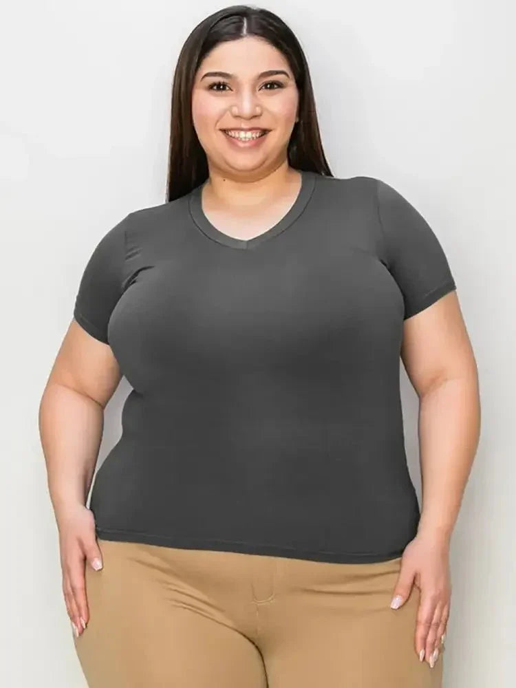Basic Bae Full Size V - Neck High - Low T-Shirt - Update AvenueT-ShirtsTrendsi100100157021993100100157021993d41540b8 - 6eba - 4fab - b284 - 0512e990f447 - MaxDark Gray