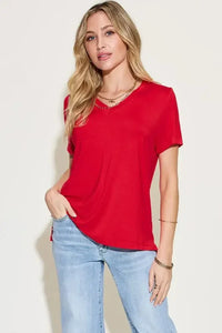 Basic Bae Full Size V - Neck High - Low T-Shirt - Update AvenueT-ShirtsTrendsi100100157022529100100157022529a91e6dea - f4c6 - 4b44 - beea - 571598d58ba9 - MaxRed