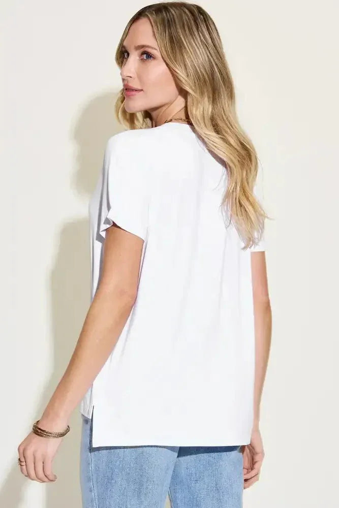 Basic Bae Full Size V - Neck High - Low T-Shirt - Update AvenueT-ShirtsTrendsi100100157023112100100157023112f08eeab6 - 2675 - 4091 - 8da1 - 7d782d3ed573 - MaxWhite