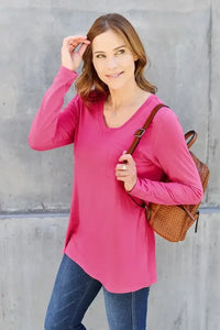 Basic Bae Full Size V - Neck Long Sleeve Top - Update AvenueT-ShirtsTrendsi1001016671420201001016671420209fea271b - 899d - 4a61 - bcb5 - f9791f616b95 - MaxHot Pink