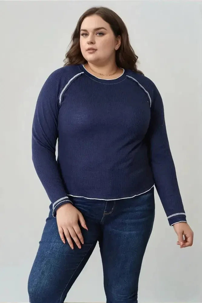 Basic Bae Long Raglan Sleeve Round Neck Top - Update AvenueTrendsi10010146294512310010146294512322fbe365 - a6f2 - 4993 - a3cd - fc684ebb381d - MaxDark Blue