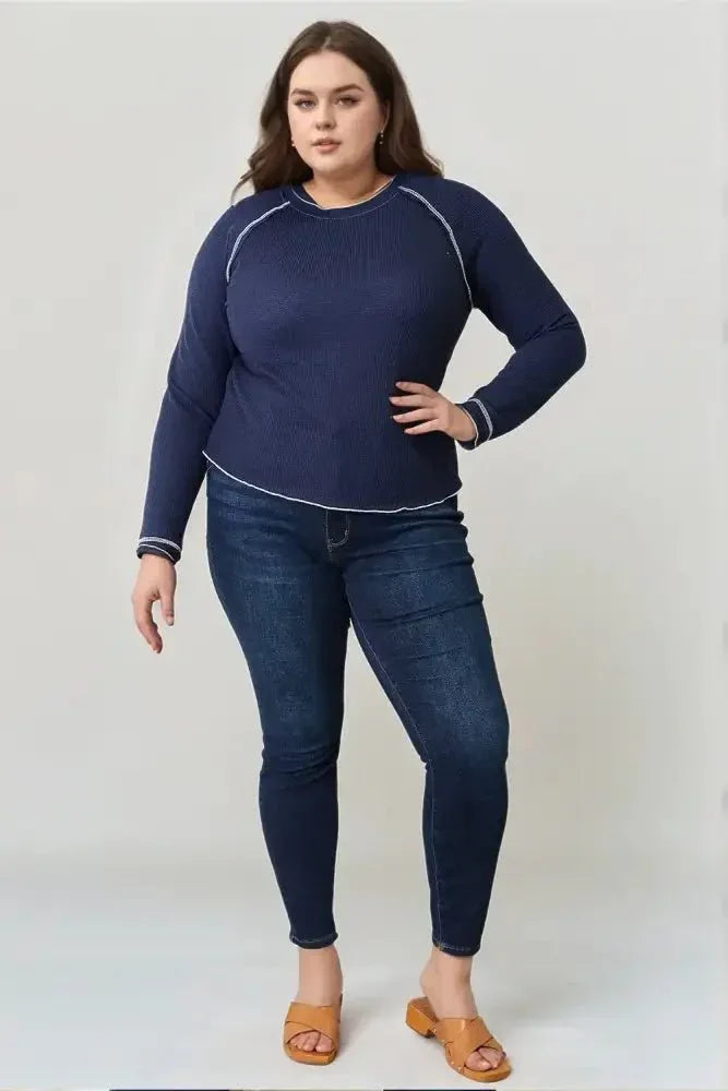 Basic Bae Long Raglan Sleeve Round Neck Top - Update AvenueTrendsi10010146294512310010146294512326be6424 - b5a2 - 465c - 92f2 - 1fd868ad991d - MaxDark Blue