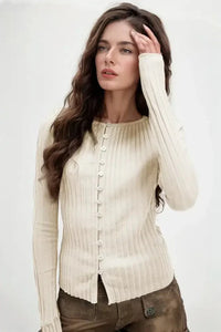 Basic Bae Texture Button Up Round Neck Long Sleeve Top - Update AvenueFestival VibesTrendsi100100195885553100100195885553e72dd654 - c857 - 4956 - 9c4e - fad025db6a67 - MaxBeige