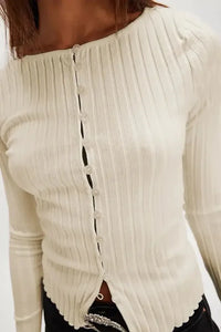 Basic Bae Texture Button Up Round Neck Long Sleeve Top - Update AvenueFestival VibesTrendsi10010019588555310010019588555368df1444 - 19af - 49c6 - bd90 - 97d3860776a8 - MaxBeige