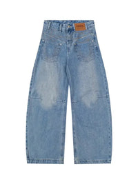Basic style Oversized Wide leg Jeans - Update AvenueTrendsi100400233484652100400233484652Basic style Oversized Wide leg JeansBlue