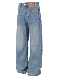 Basic style Oversized Wide leg Jeans - Update AvenueTrendsi100400233484652100400233484652Basic style Oversized Wide leg JeansBlue