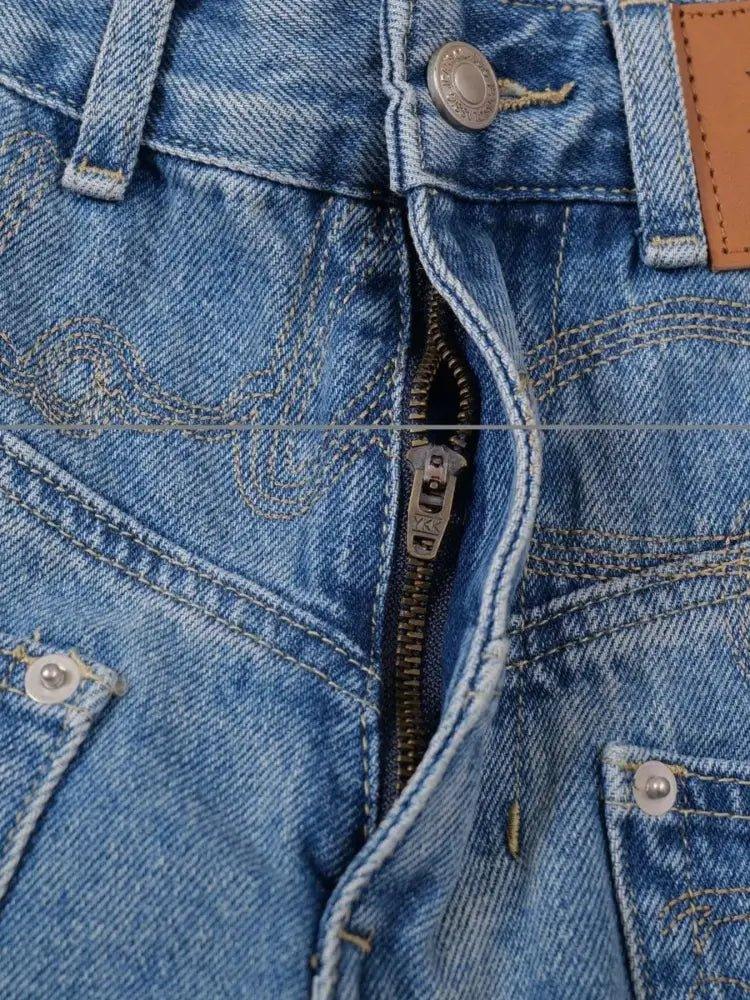 Basic style Oversized Wide leg Jeans - Update AvenueTrendsi100400233484652100400233484652Basic style Oversized Wide leg JeansBlue