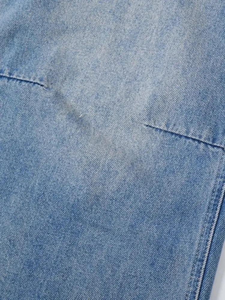 Basic style Oversized Wide leg Jeans - Update AvenueTrendsi100400233484652100400233484652Basic style Oversized Wide leg JeansBlue