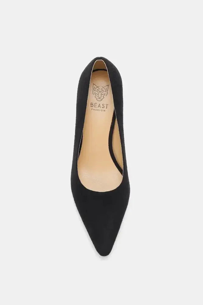Beast Fashion Faux Suede Point Toe Pumps - Update AvenueTrendsi100600830911646100600830911646Beast Fashion Faux Suede Point Toe PumpsBlack