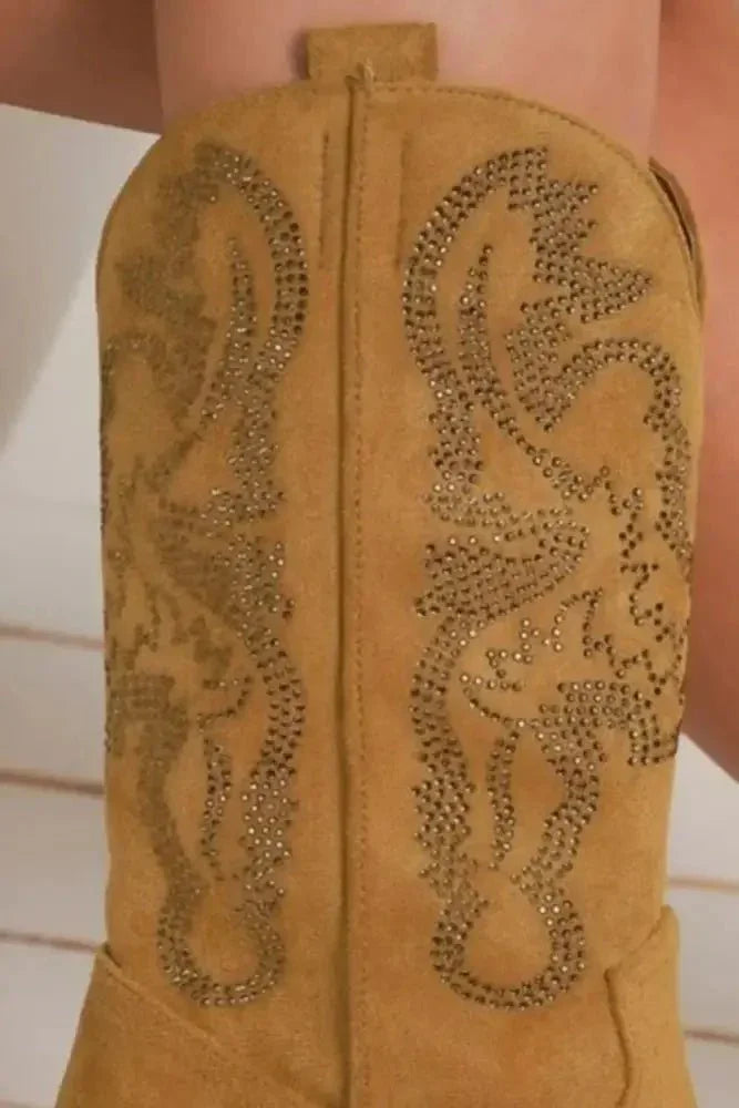 Beast Fashion Rhinestone Detail Point Toe Boots - Update AvenueTrendsi100600030001235100600030001235Beast Fashion Rhinestone Detail Point Toe BootsCamel