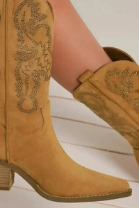 Beast Fashion Rhinestone Detail Point Toe Boots - Update AvenueTrendsi100600030001235100600030001235Beast Fashion Rhinestone Detail Point Toe BootsCamel