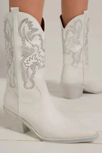Beast Fashion Rhinestone Detail Point Toe Boots - Update AvenueTrendsi100600776491931100600776491931Beast Fashion Rhinestone Detail Point Toe BootsWhite