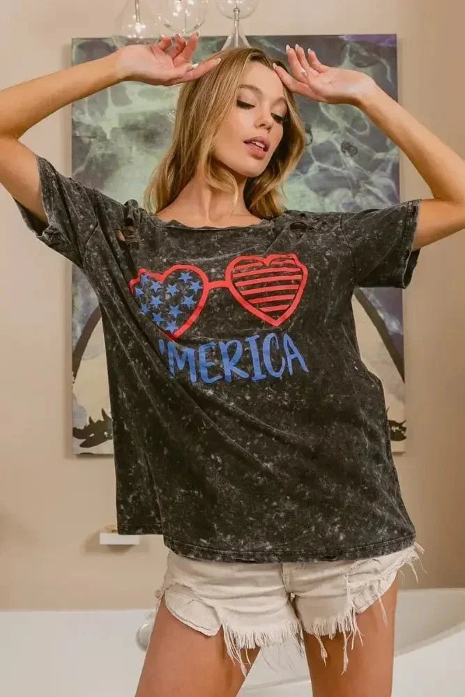 BiBi 4th Of July Theme Mineral Washed Laser Cut Top - Update AvenueT-ShirtsTrendsi1001000417915941001000417915949da289973b06429dadfa575880c84634 - Max - OriginBLACK CHARCOAL