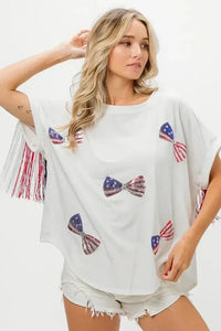 BiBi American Flag Sequin Ribbon T-Shirt - Update AvenueT-ShirtsTrendsi1001007891716701001007891716709163fc80f854480c926a924bf9b85b26 - Max - OriginOFF WHITE