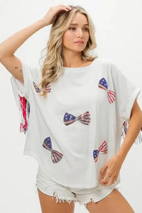 BiBi American Flag Sequin Ribbon T-Shirt - Update AvenueT-ShirtsTrendsi1001007891716701001007891716701768715aa20b4cbb90f2f4ca06d275cb - Max - OriginOFF WHITE