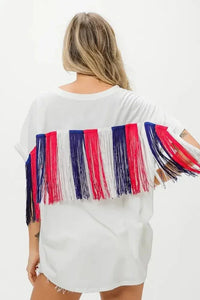 BiBi American Flag Sequin Ribbon T-Shirt - Update AvenueT-ShirtsTrendsi100100789171670100100789171670f1c8007a52504d7a9d01c01a0ccb2c58 - Max - OriginOFF WHITE