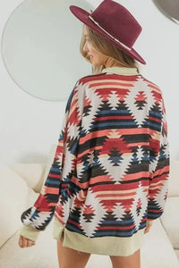 BiBi Aztec Print Mirr Mock Neck Lslv Top - Update AvenueT-ShirtsTrendsi100100655011572100100655011572653e0bdd604642bea03ea15c7aa8f781 - Max - OriginRUST COMBO