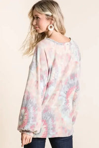 BiBi Brushed Tie Dye Print Top with Puff Sleeves - Update AvenueT-ShirtsTrendsi1001005728817551001005728817555c6a956fcddc4ac4a964b5893a34c8be - Max - OriginTIE DYE