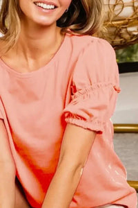 BiBi Cotton Span Shrring Detailed Round Neck Top - Update AvenueT-ShirtsTrendsi100100866961244100100866961244758a5abc - e47e - 43a5 - 8835 - 88eb4c05c7b5 - Max - OriginPEACH