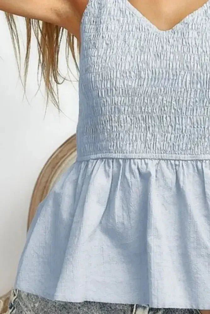 BiBi Eyelet Woven Sleeveless Elasticized Top - Update AvenueTanks & CamisTrendsi100100225341143100100225341143cd3ee21b - 6b9f - 45cf - bb64 - a6f2f0a3c787 - Max - OriginICE BLUE