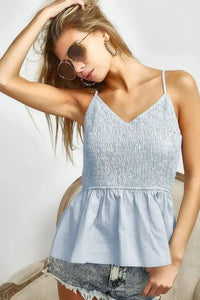 BiBi Eyelet Woven Sleeveless Elasticized Top - Update AvenueTanks & CamisTrendsi100100225341143100100225341143549fa47c - cdd1 - 4a43 - 875c - 28d30070ce19 - Max - OriginICE BLUE