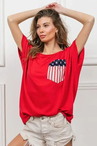 BiBi French Terry With Front Pocket Dolman Sleeves Top - Update AvenueT-ShirtsTrendsi10010095160172410010095160172464d5d996c2e4458aa8d59d6702b88223 - Max - OriginRED