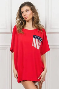 BiBi French Terry With Front Pocket Dolman Sleeves Top - Update AvenueT-ShirtsTrendsi1001009516017241001009516017240304e120f54f424883b261399b4b3b16 - Max - OriginRED