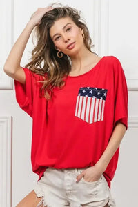 BiBi French Terry With Front Pocket Dolman Sleeves Top - Update AvenueT-ShirtsTrendsi100100951601724100100951601724ab2f2192aea2454ca6f1ef85d967a4c7 - Max - OriginRED
